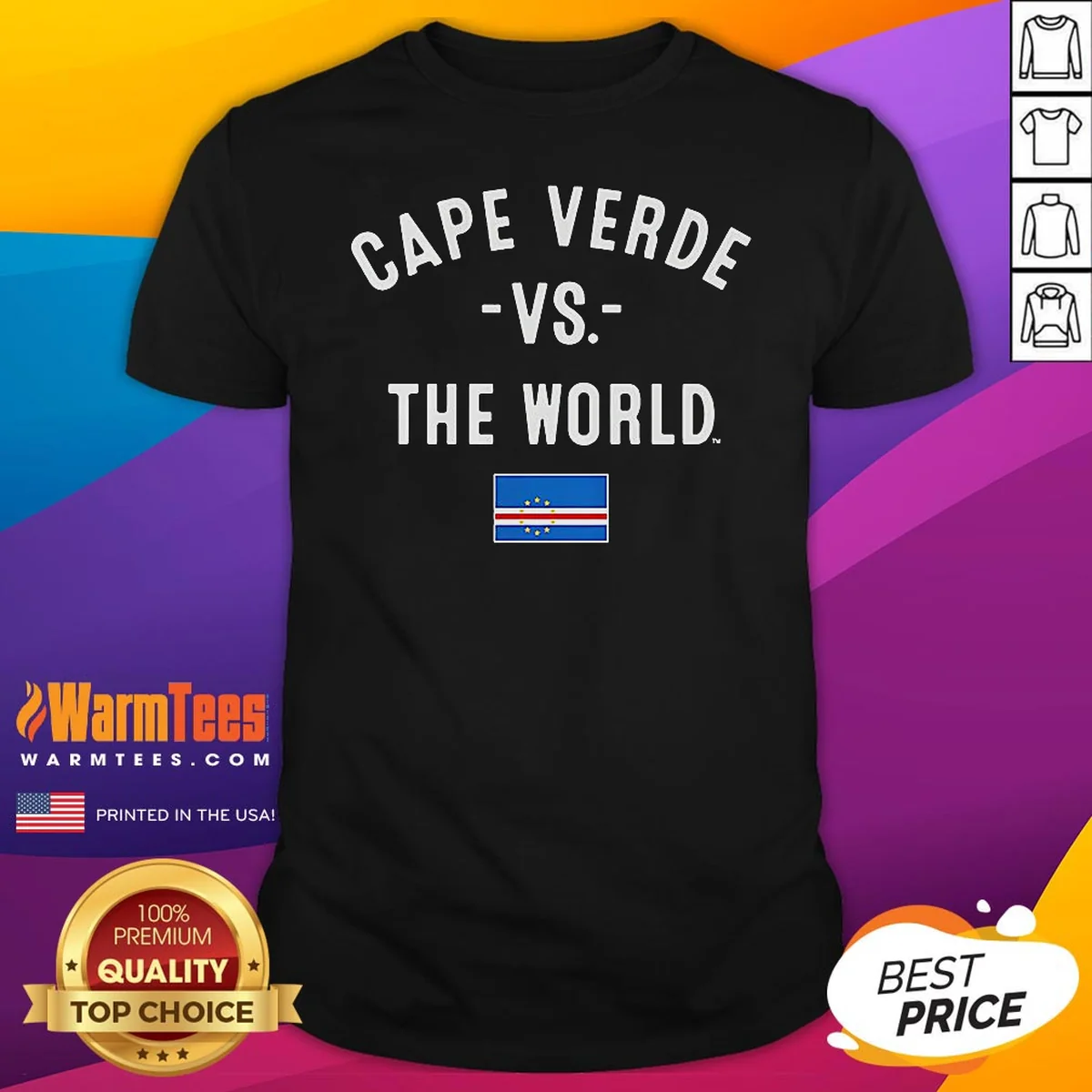 Funny Cape Verde Vs The World Soccer Flag Shirt