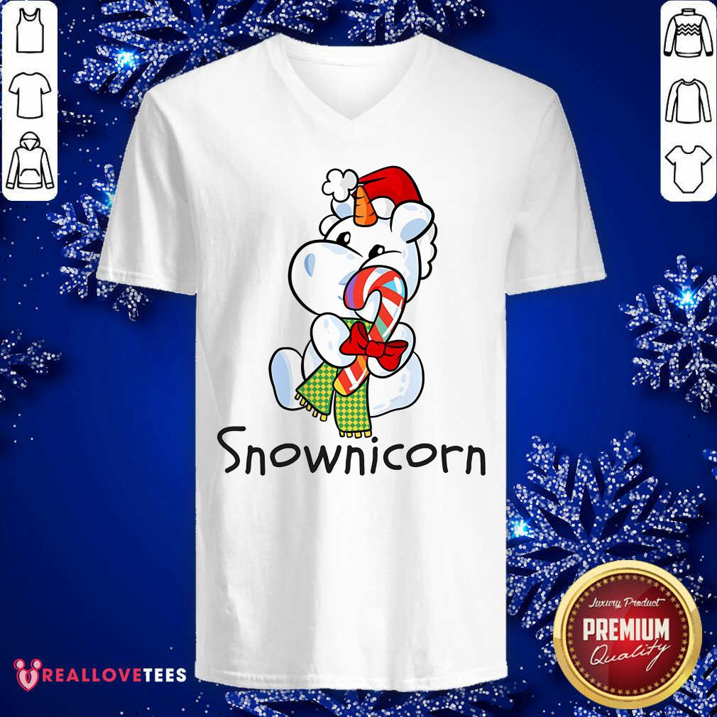 Happy Unicorn Santa Snownicorn Christmas Shirt - Image 4