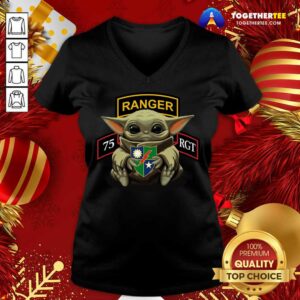 Alternative view of Official Baby Yoda Hug 75th Ranger Regiment Shirt