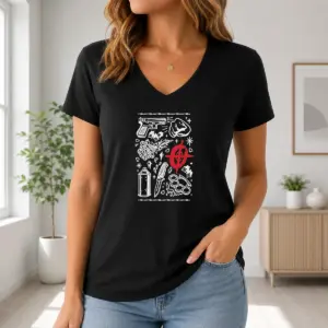 Alternative view of Pretty Street Life Tattoo Symbols Flash Art Shirt