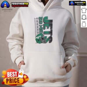 Alternative view of Original New York Jets NFL 2025 Yardage Helmet Vintage T-Shirt