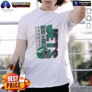 Original New York Jets NFL 2025 Yardage Helmet Vintage T-Shirt