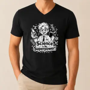 Alternative view of Hot Science Is My Superpower Line Art Shirt