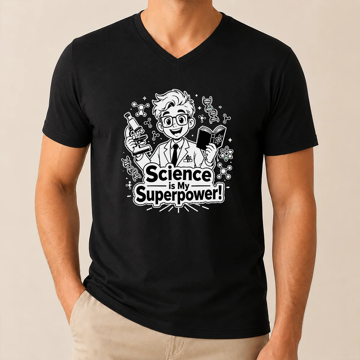 Hot Science Is My Superpower Line Art Shirt - Image 2