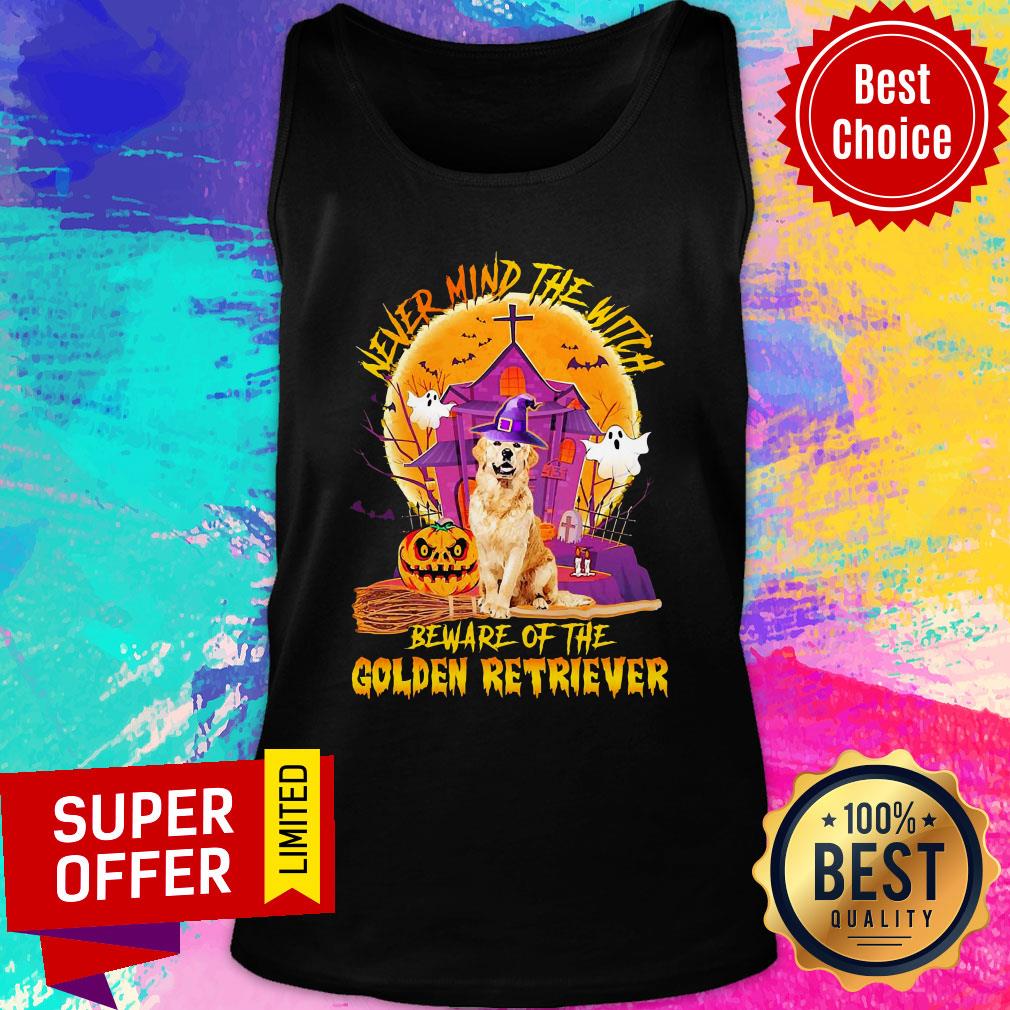 Never Mind The Witch Beware Of The Golden Retriever Halloween Shirt - Image 4