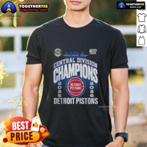 Good Detroit Pistons Black 2026 Central Division Champions Locker Room T-Shirt