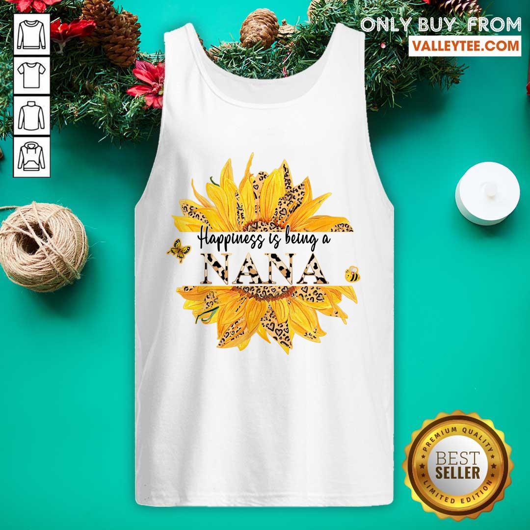 Sunflower Leopard Happiness Is Being A Nana Shirt - Image 4