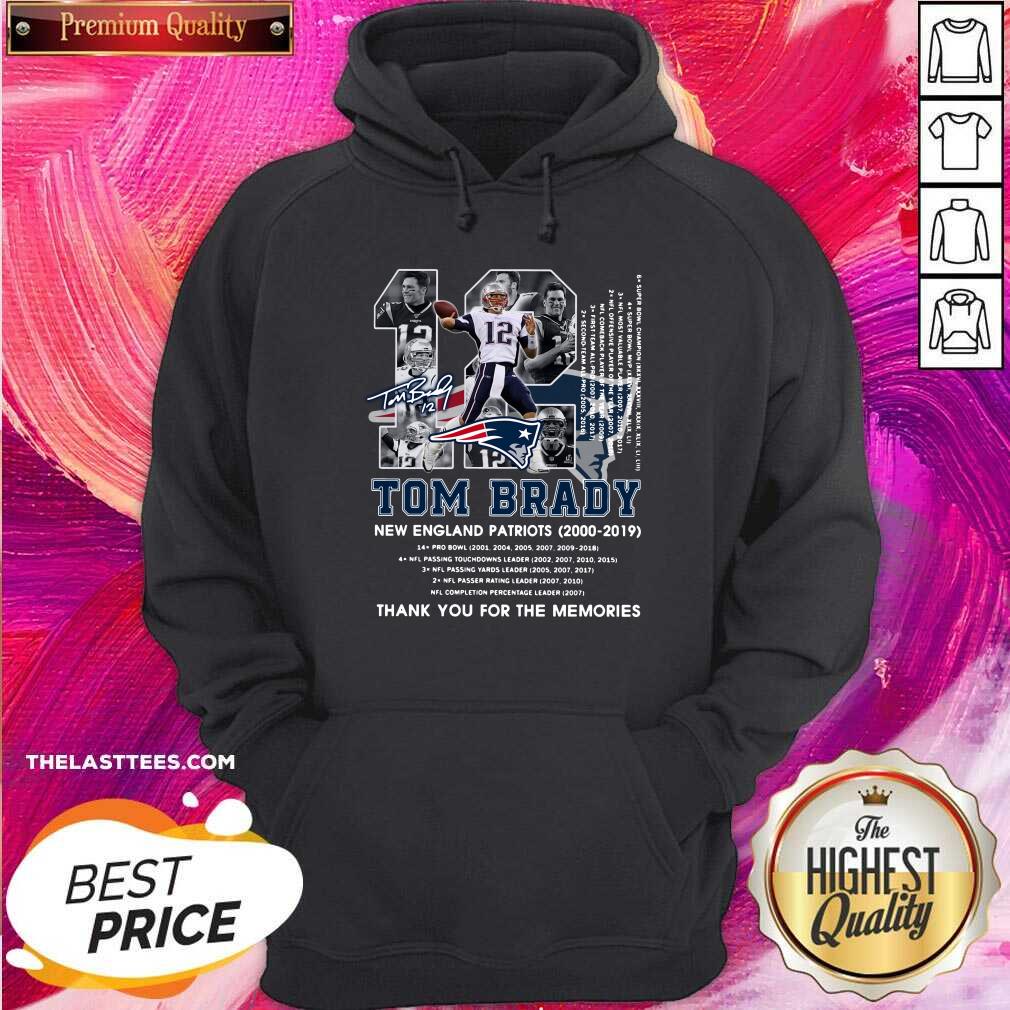 Top 12 Tom Brady New England Patriots 2000 2019 Thank You For The Memories Shirt - Image 4