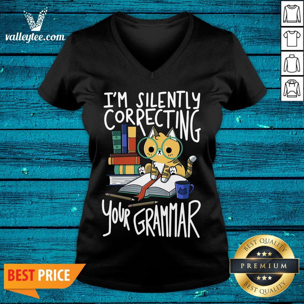 Cool Cat I'm Silently Correcting Your Grammar Shirt - Image 5