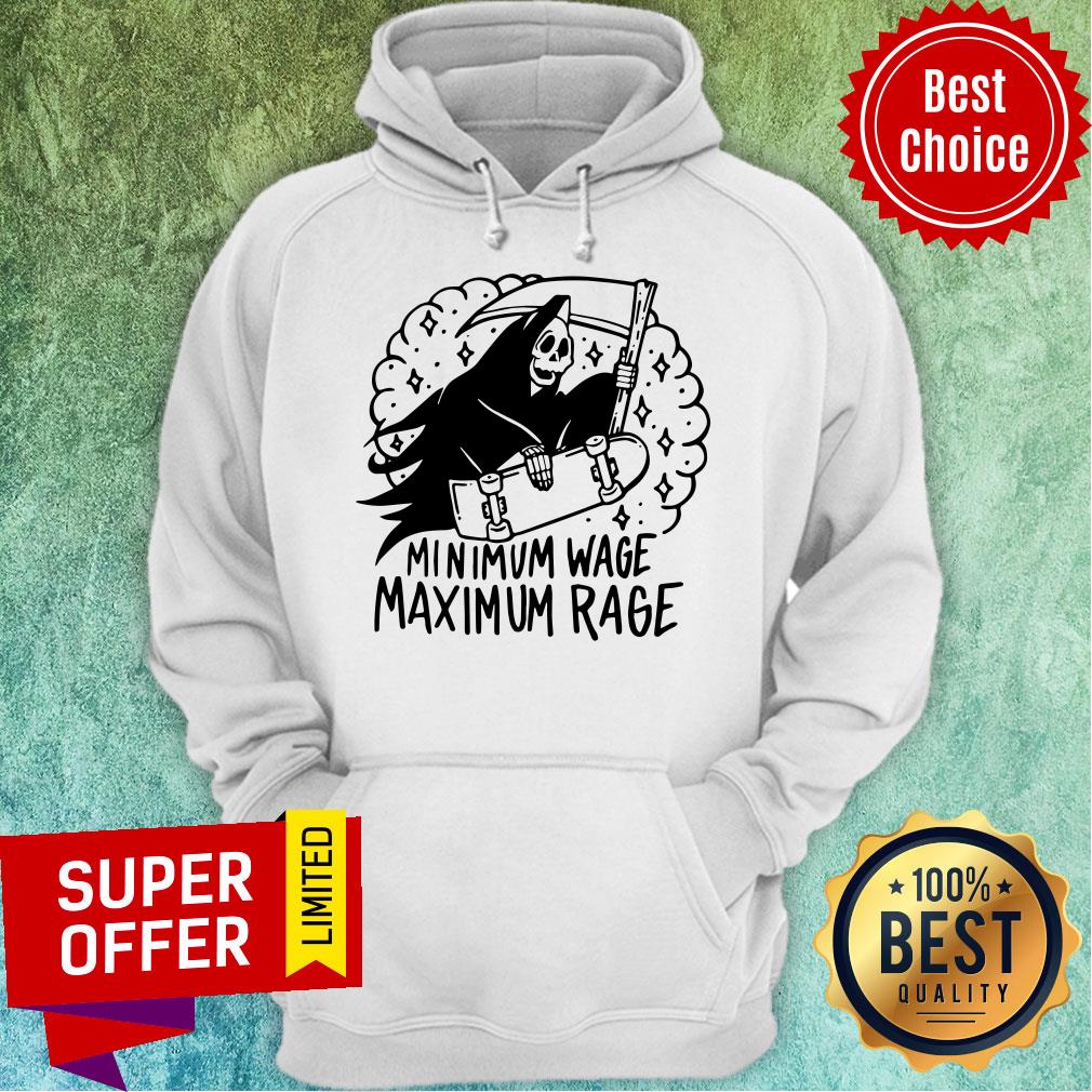 Funny Minimum Wage Maximum Rage Ringer Shirt - Image 3