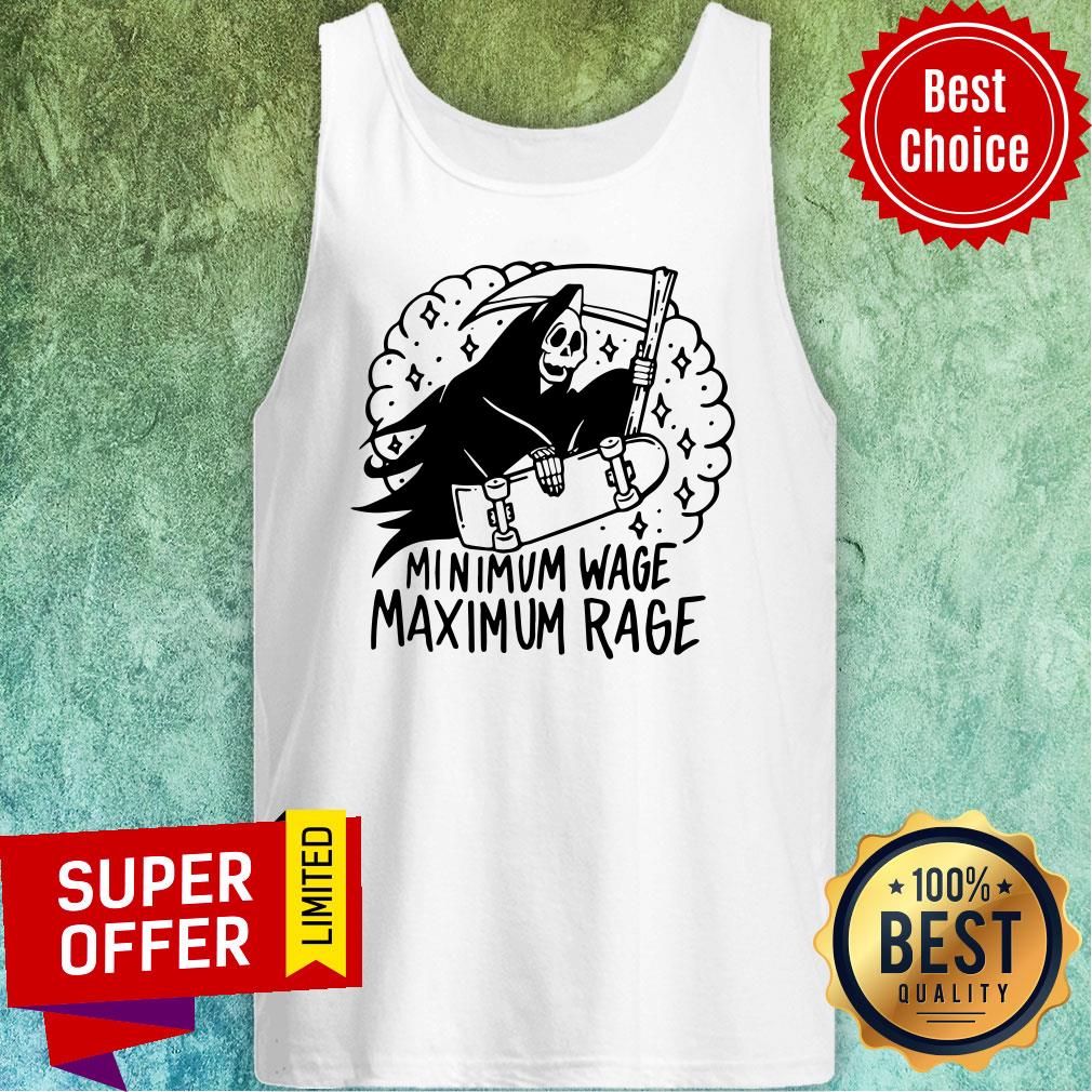 Funny Minimum Wage Maximum Rage Ringer Shirt - Image 5