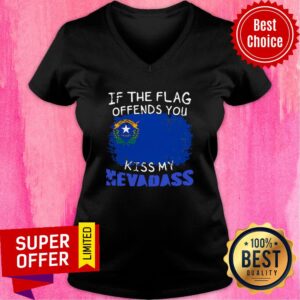 Alternative view of Official Flag Offends You Kiss My Nevada Shirt
