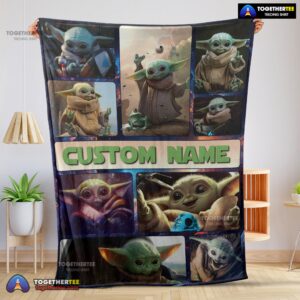 Official Star Wars Baby Yoda Collage Blanket Fleece Customized Blanket