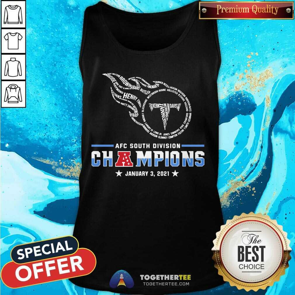 Top Tennessee Titans AFC South Division Champions January 3 2021 Shirt - Image 3