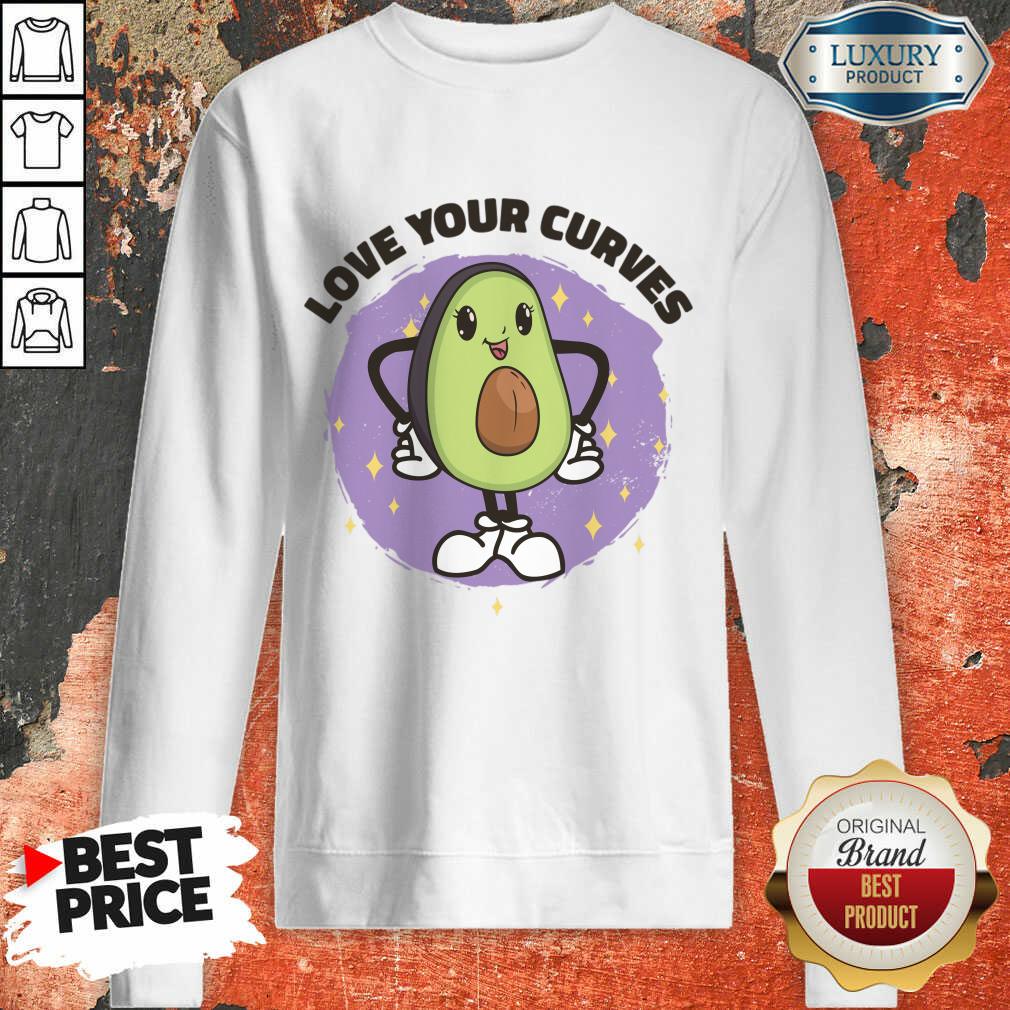 Avocado Body Positivity Self Love Your Curves Shirt - Image 3
