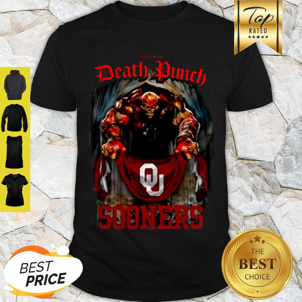 Five Finger Death Punch Holding Oklahoma Sooners Shirt