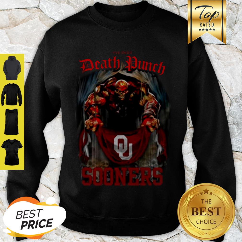 Five Finger Death Punch Holding Oklahoma Sooners Shirt - Image 3