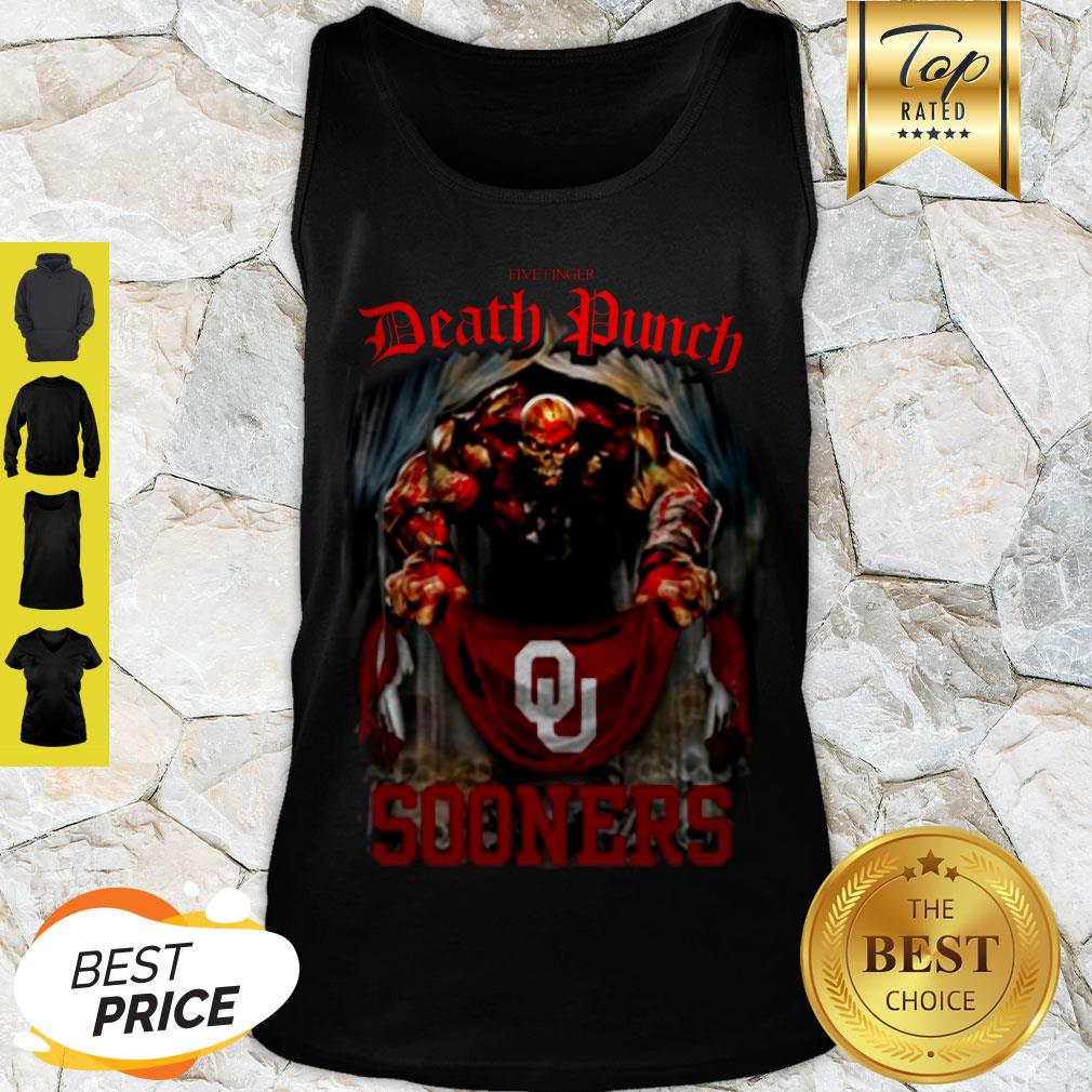 Five Finger Death Punch Holding Oklahoma Sooners Shirt - Image 4