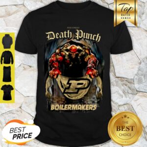 Five Finger Death Punch Holding Purdue Boilermakers Flag Shirt