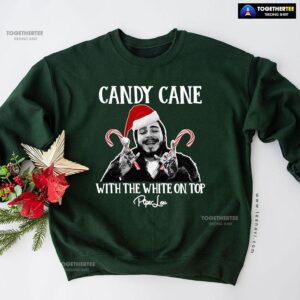 Alternative view of Candy Cane With The White On Top Post Malone Christmas Sweatshirt