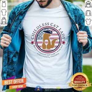 Funny Childless Cat Lady Mount Purrnon Cat Cafe Wing Bar T-Shirt