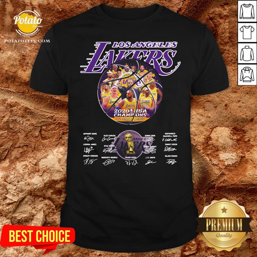 Hot Los Angeles Lakers 2020 NBA Champions Los Angeles Lakers Signature Shirt