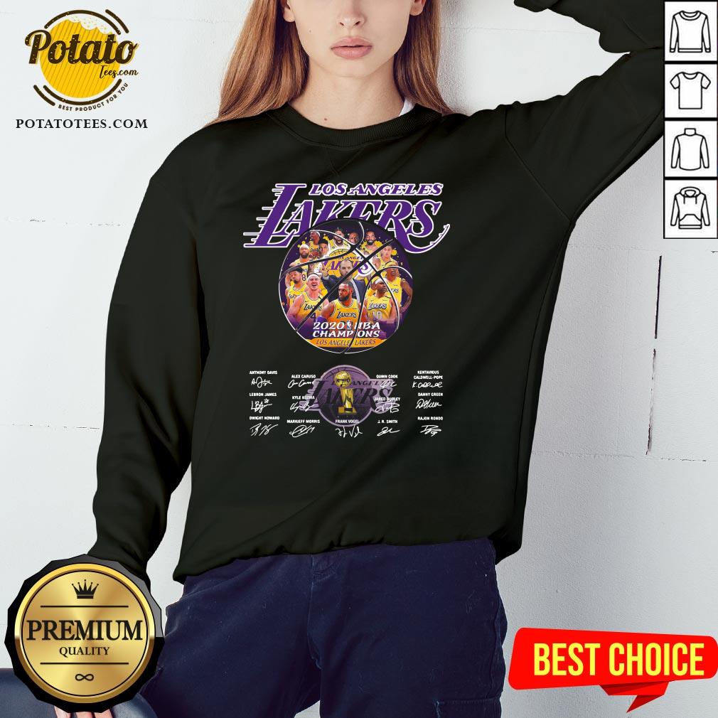 Hot Los Angeles Lakers 2020 NBA Champions Los Angeles Lakers Signature Shirt - Image 4