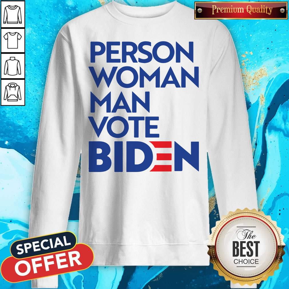 Official Person Woman Man Vote Biden Shirt - Image 4