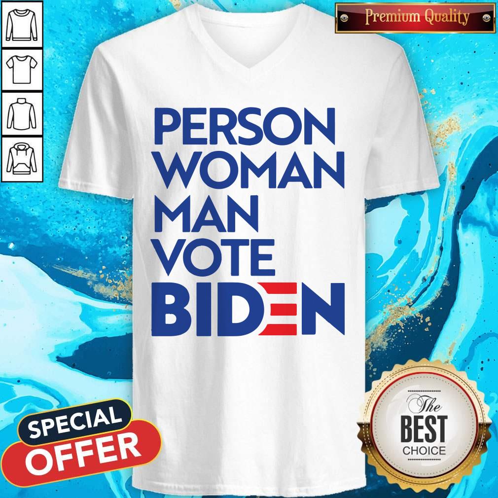 Official Person Woman Man Vote Biden Shirt - Image 2