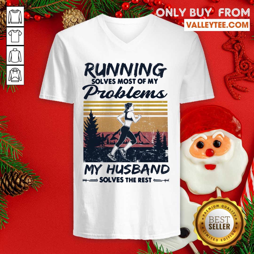 Running Solves Most Of My Problems My Husband Shirt - Image 3