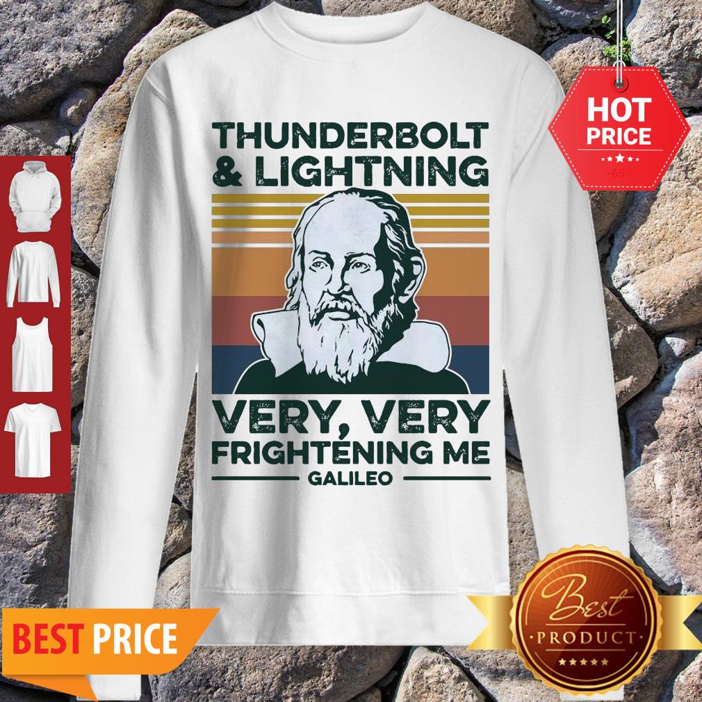 Vintage Thunderbolt Lightning Very Very Frightening Me Galileo Vintage Shirt - Image 3