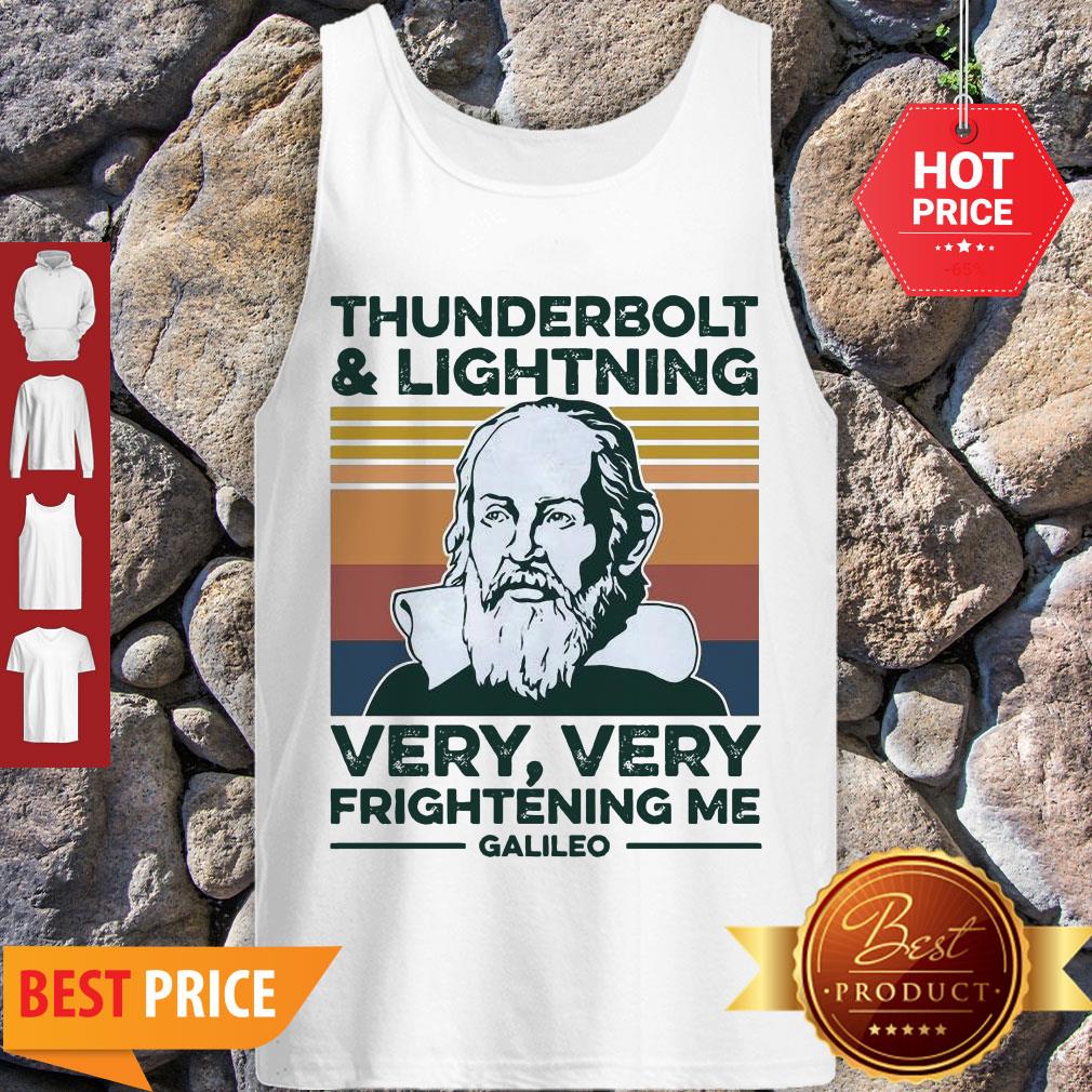 Vintage Thunderbolt Lightning Very Very Frightening Me Galileo Vintage Shirt - Image 4