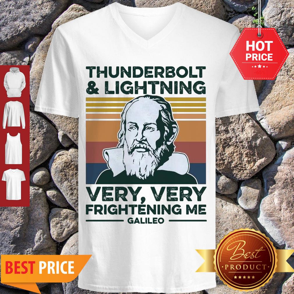 Vintage Thunderbolt Lightning Very Very Frightening Me Galileo Vintage Shirt - Image 5
