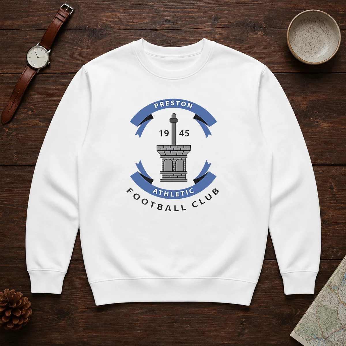 Funny Preston Athletic Football Club 1945 Soccer Shirt - Image 7