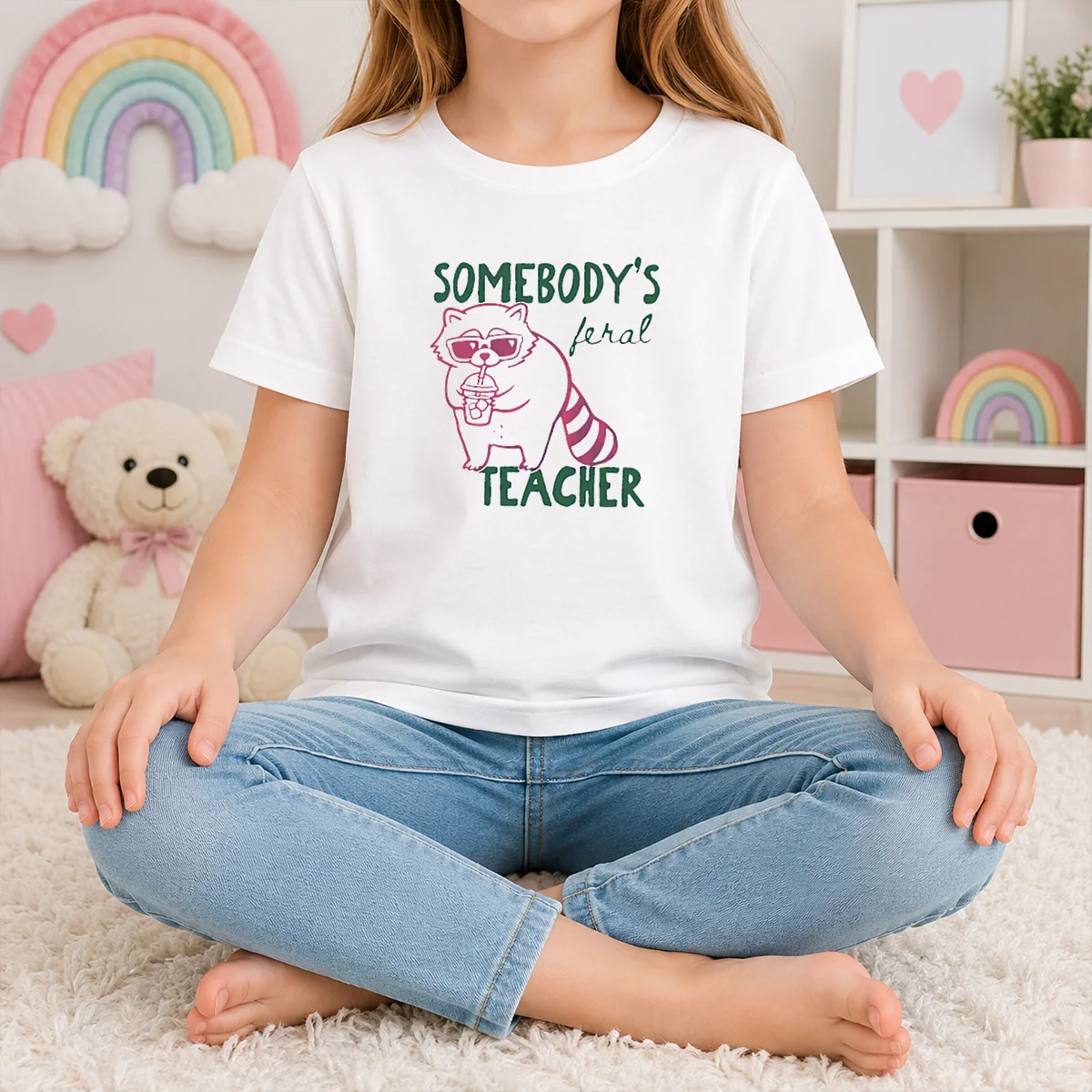 Hot Somebody'S Feral Teacher Raccoon With Iced Coffee Shirt - Image 6