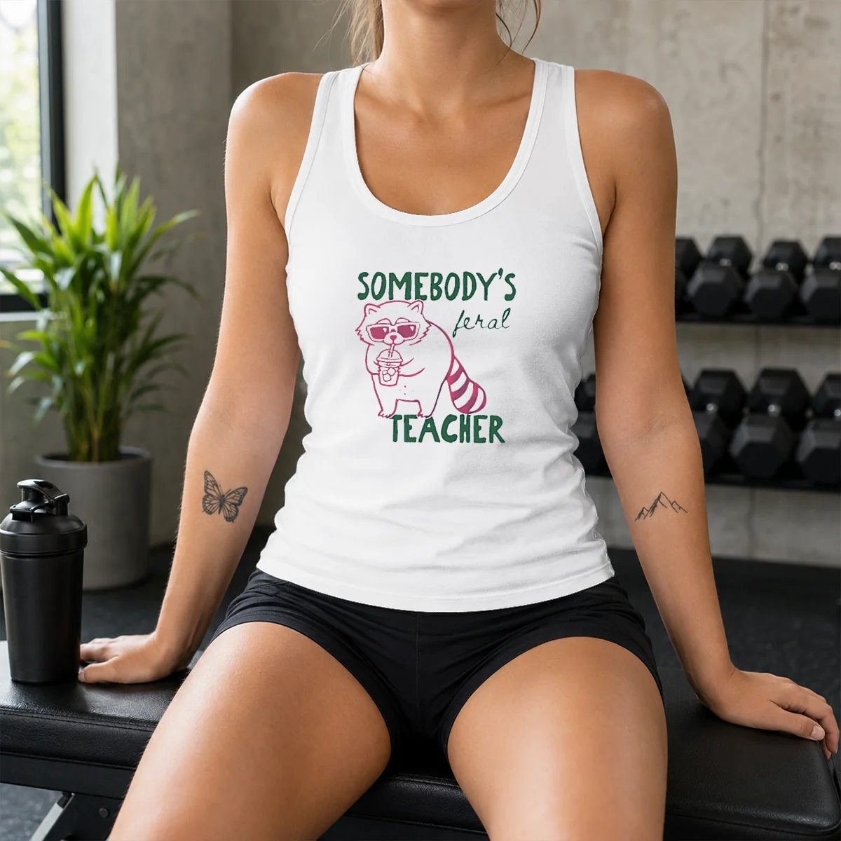 Hot Somebody'S Feral Teacher Raccoon With Iced Coffee Shirt - Image 7