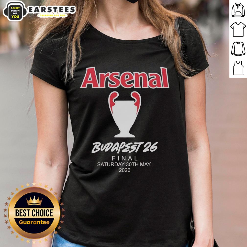 Good Arsenal FC Budapest 2026 Uefa Champions League Final T-Shirt - Image 3