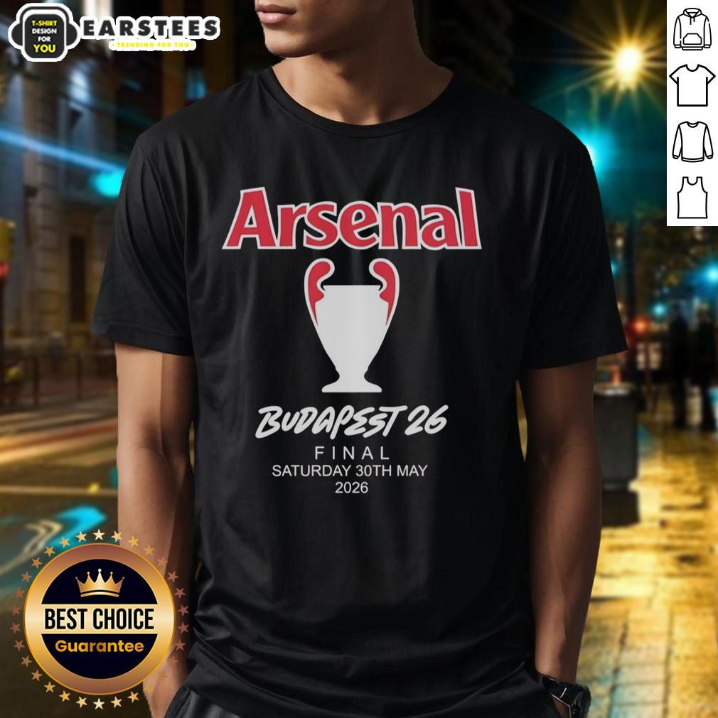 Good Arsenal FC Budapest 2026 Uefa Champions League Final T-Shirt