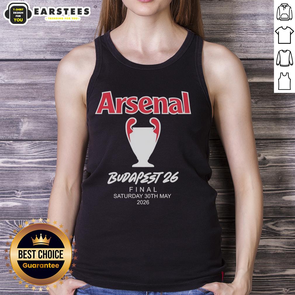 Good Arsenal FC Budapest 2026 Uefa Champions League Final T-Shirt - Image 4