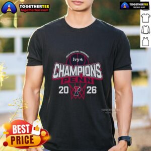 Official Pennsylvania Quakers Blue 84 2026 IVY League Men's Basketball Tournament Champions T-Shirt