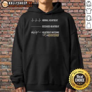 Alternative view of Pretty Heartbeat Watching Baltimore Ravens T-Shirt