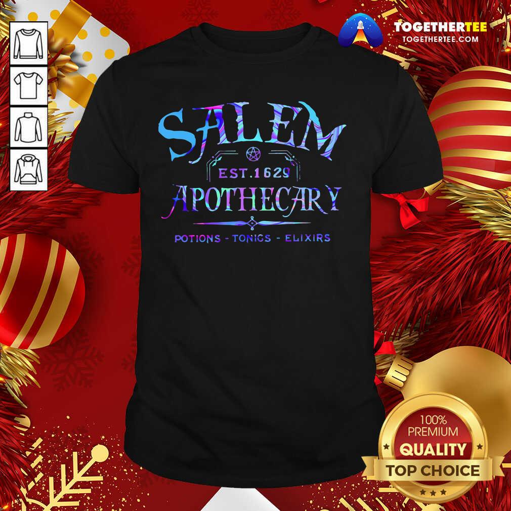 Nice Salem Est 1629 Apothecary Potions Tonics Elixirs Color Shirt