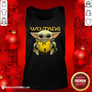 Alternative view of Premium Baby Yoda Hugs Wu Tang Shirt