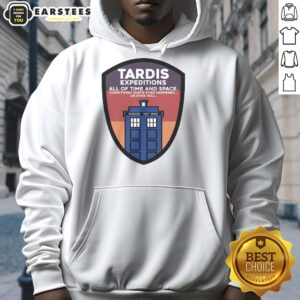 Alternative view of Good Tardis Expeditions All Of Time And Space Police Call Box T-Shirt