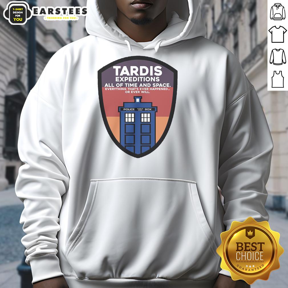 Good Tardis Expeditions All Of Time And Space Police Call Box T-Shirt - Image 2