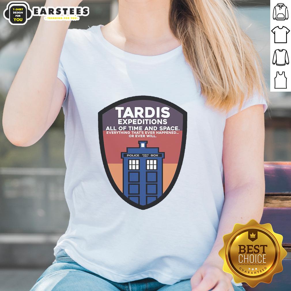 Good Tardis Expeditions All Of Time And Space Police Call Box T-Shirt - Image 3