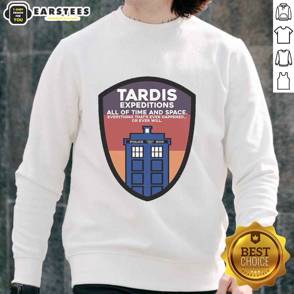 Good Tardis Expeditions All Of Time And Space Police Call Box T-Shirt - Image 5