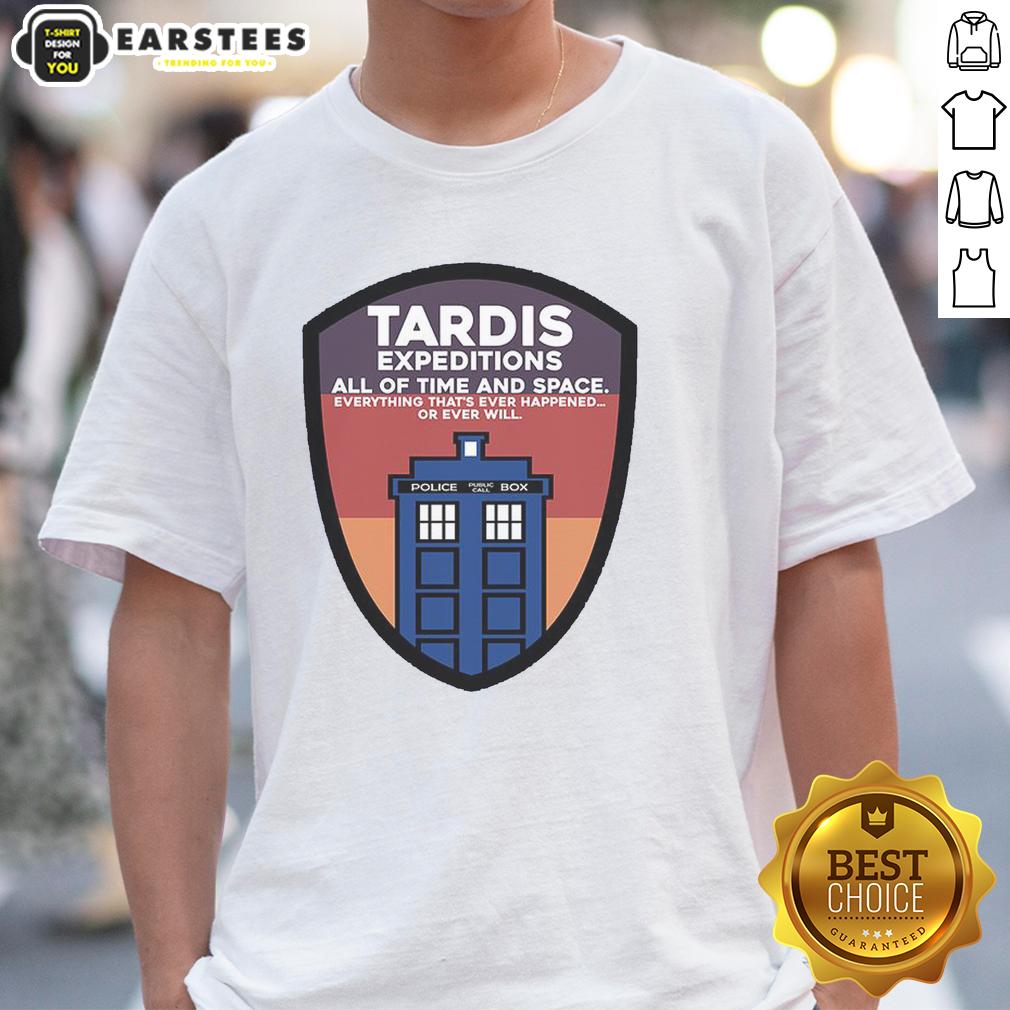Good Tardis Expeditions All Of Time And Space Police Call Box T-Shirt
