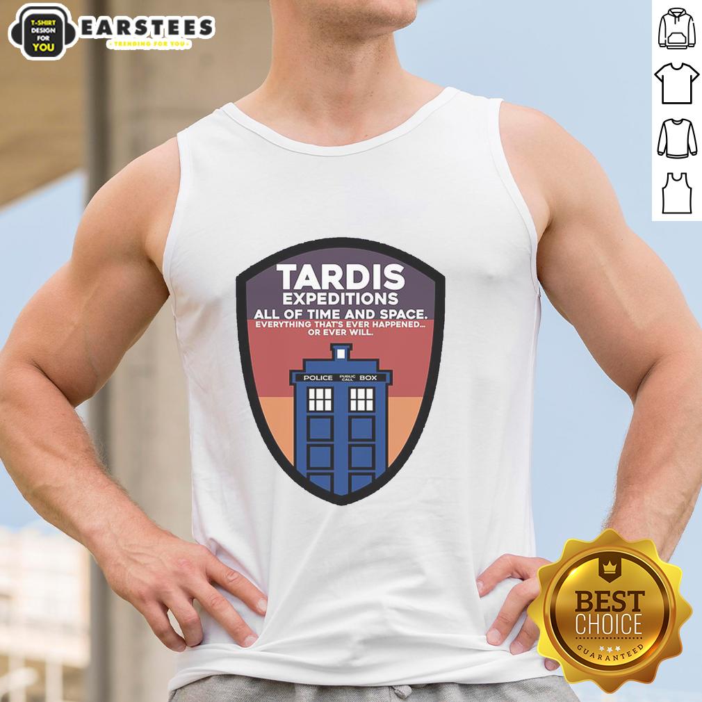 Good Tardis Expeditions All Of Time And Space Police Call Box T-Shirt - Image 4