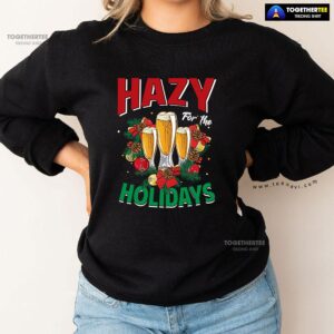 Alternative view of Hazy For The Holidays Beer Christmas Sweatshirt